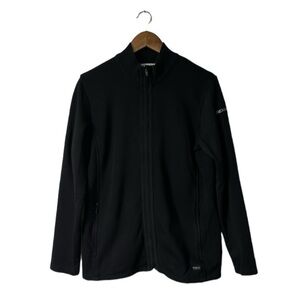 Cutter & Buck Black Full Zipper Sweatshirt Jacket Supima Cotton Size Large